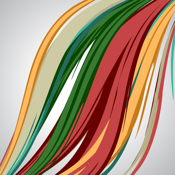 abstrakte Spirale auf weißem Hintergrund. Gestaltungselement für Grafikdesign, Unternehmenspräsentation, Plakate. Vektorillustration. retro grün, rot, orange Farben - Vektor, Bild