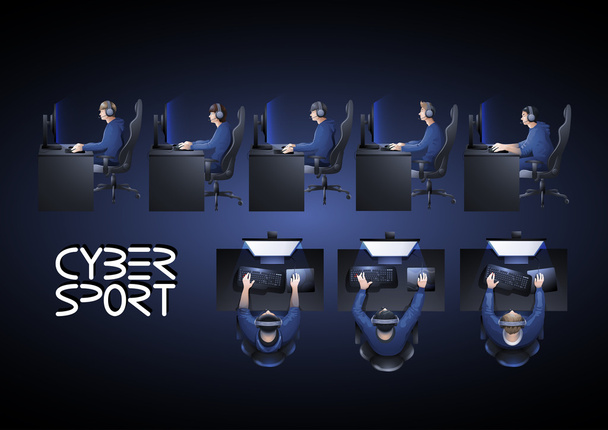 Cyber sport design - Vector, Image