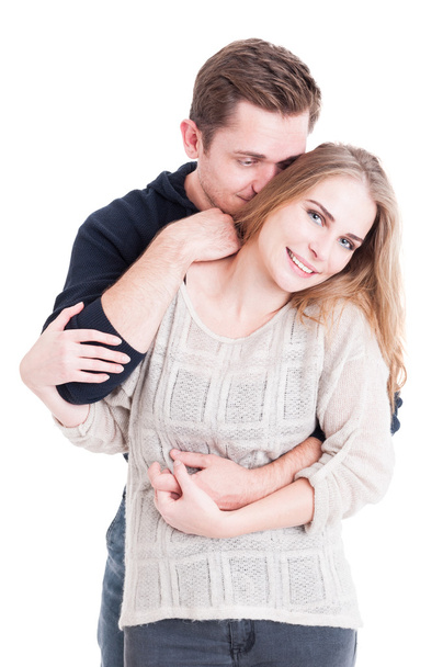 Ευτυχισμένο ζευγάρι αγκαλιά και τη συναισθηματική - Φωτογραφία, εικόνα