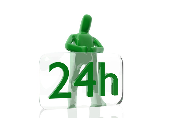 Symbol des 24-Stunden-Dienstes - Foto, Bild