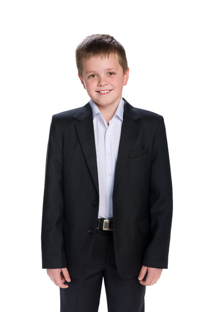 Happy schoolboy in the suit - Фото, изображение