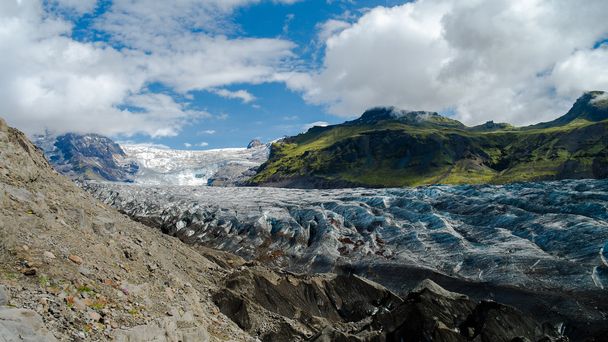 Svinafelljokull 氷河、スカフタフェットル国立公園 - 写真・画像