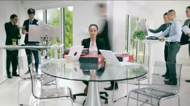 busy corporate business group working - Filmagem, Vídeo