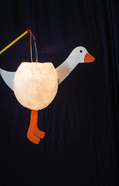 Selfmade goose lantern for St. Martins Day - 写真・画像