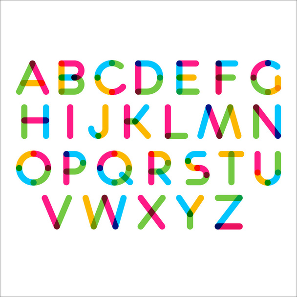 Colorful Marker letters. Alphabet. - Vector, Image