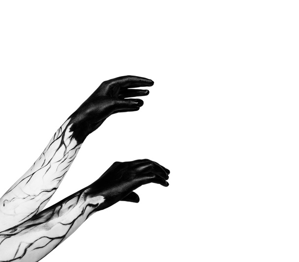 Schwarze Hände. Zombie-Apokalypse - Foto, Bild