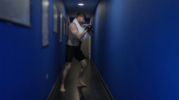  MMA fighter  psyching himself up - Video, Çekim