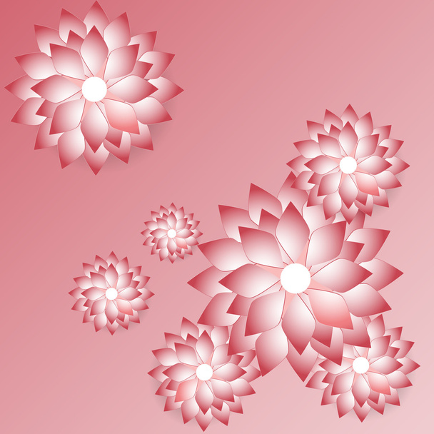 Papierkunst Blume Hintergrund. Origami-Blume. Vektoraktie. - Vektor, Bild