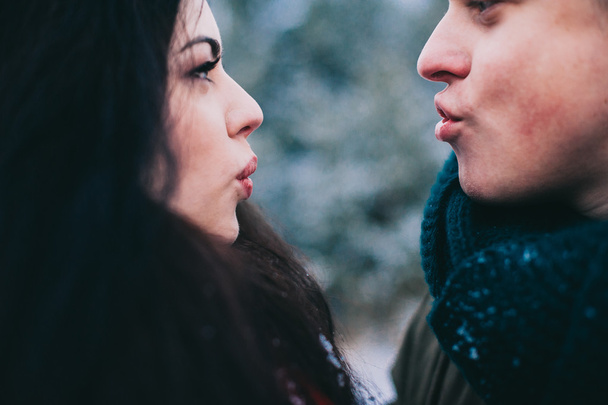 loving couple on winter day - Fotografie, Obrázek
