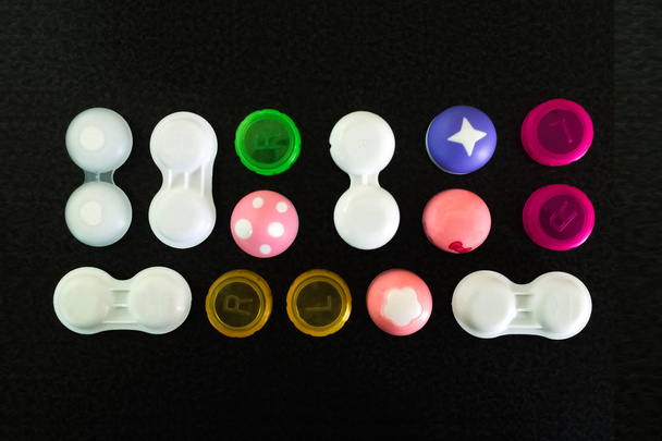 Variety of  contact lenses cases and keeps. - Photo, Image