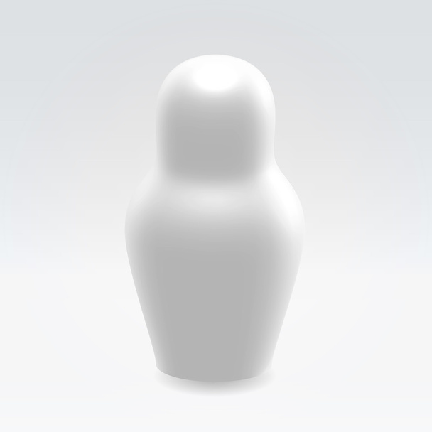 White abstract nested doll - Vetor, Imagem