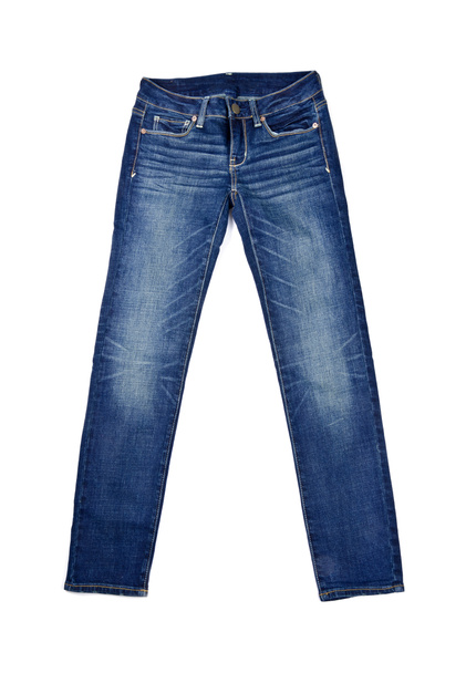 Blue Jeans Isolated on White - Photo, Image