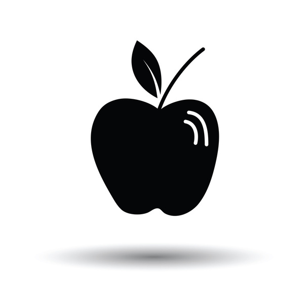 Apple-Ikone mit Schatten-Design - Vektor, Bild