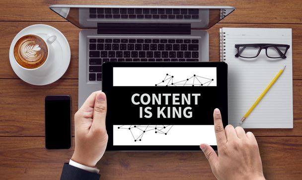 CONTENT IS KING concept - Foto, afbeelding