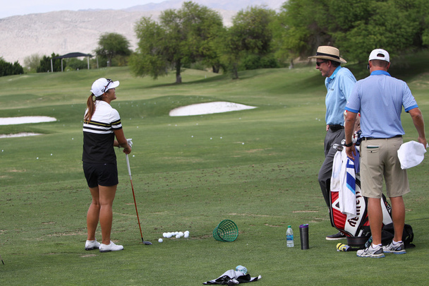 David Leadbetter and Lydia Ko at the ANA inspiration golf tournament 2015 - 写真・画像