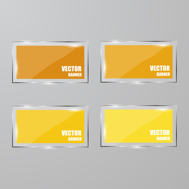 Vector infographic. banners set.Glass - Vecteur, image