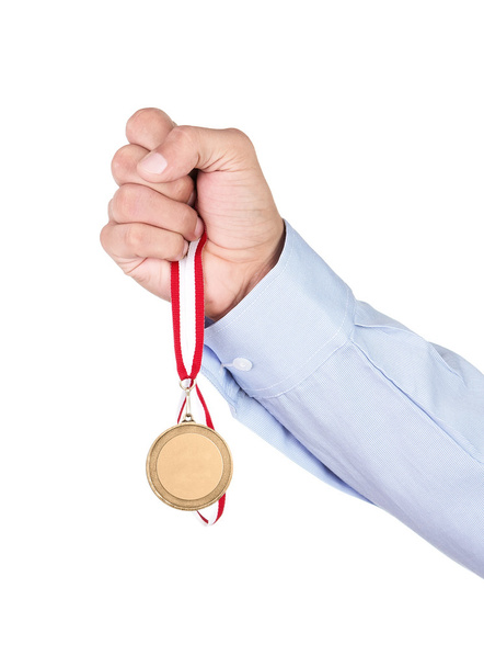 Gold medal in hand - Foto, Bild