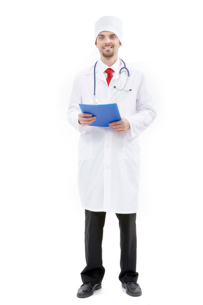 Doctor in apron looking at camera  - Φωτογραφία, εικόνα
