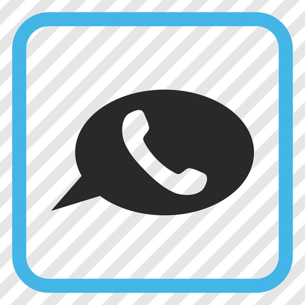 Phone Message Vector Icon In a Frame - Διάνυσμα, εικόνα