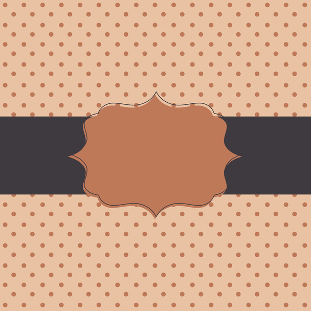 Frame on the paper background with polka dots. Vector illustrati - Vecteur, image