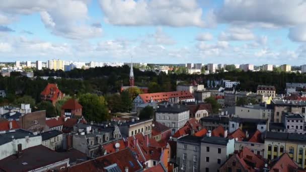 Timelapse: Torun (Thorn) is city in northern Poland, on Vistula River. Torun is one of oldest cities in Poland. Medieval old town of Torun is birthplace of Polish astronomer Nicolaus Copernicus. - Footage, Video