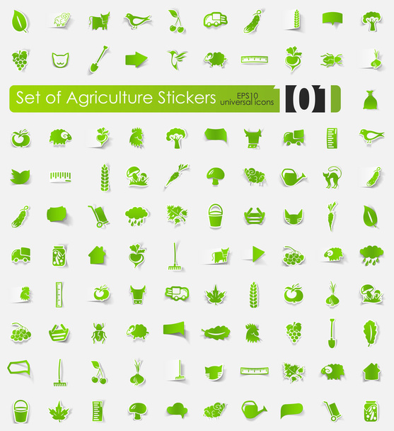 Set of agriculture stickers - Vector, Image