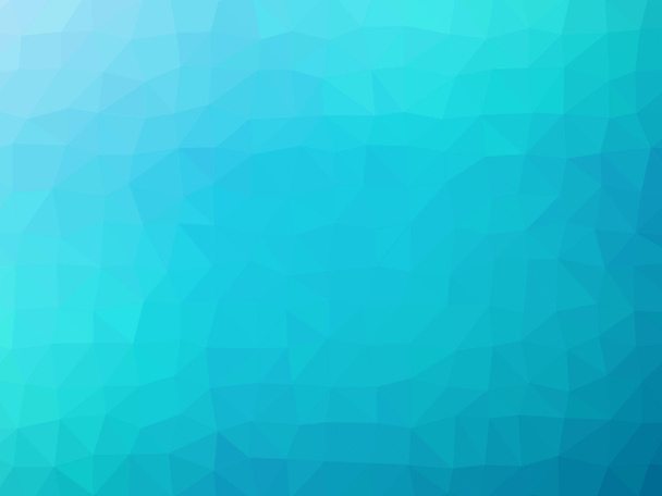 Abstract turquoise blue gradient low polygon shaped background - Photo, Image