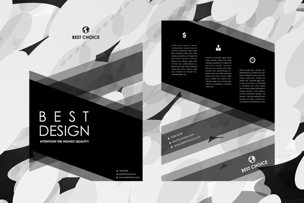 Set of brochure, poster design templates  - Vector, Image