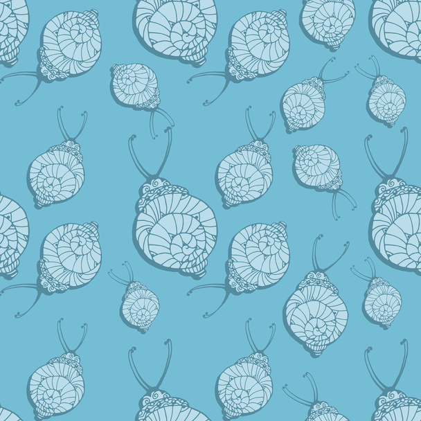 snails seamless pattern. - Vector, Image