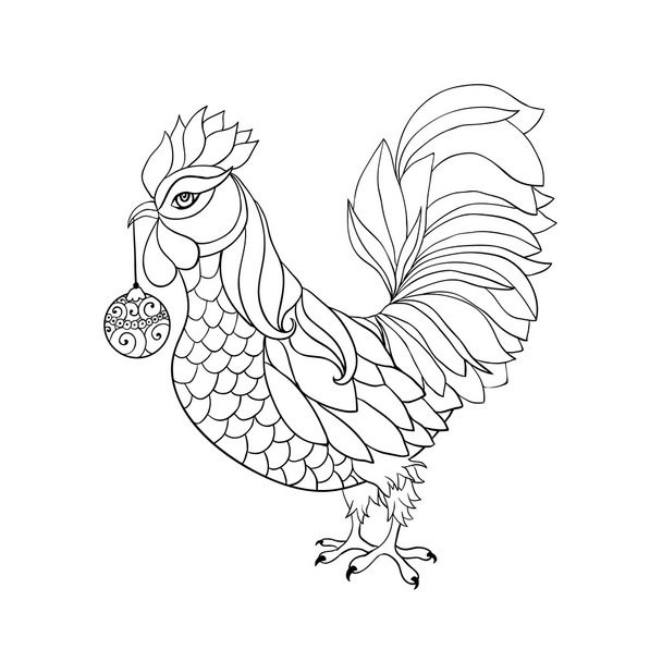 Rooster, symbol of 2017  - Vektor, obrázek