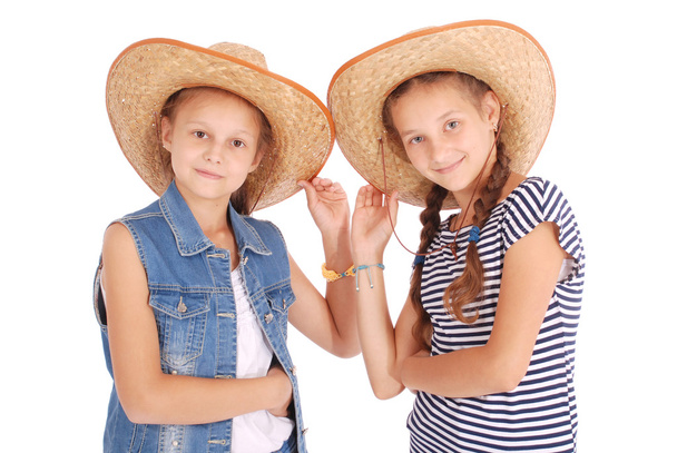 Két szép tizenkét éves lány - Fotó, kép