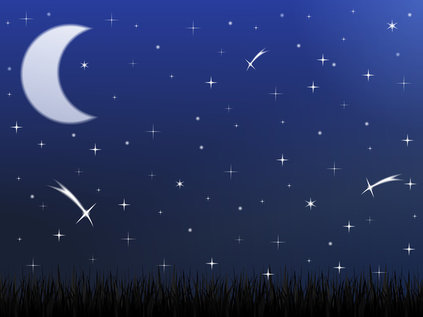 Night sky - Vector, Image