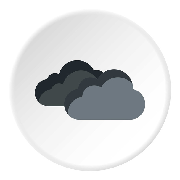 Clouds icon, flat style - Vector, imagen