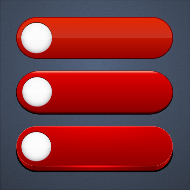 Red high-detailed modern web buttons. - Vector, Image