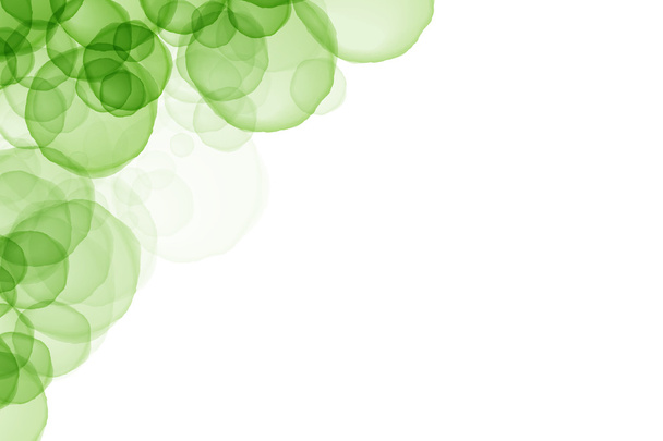 Green circle overlap color abstract background, with copy space - Photo, Image