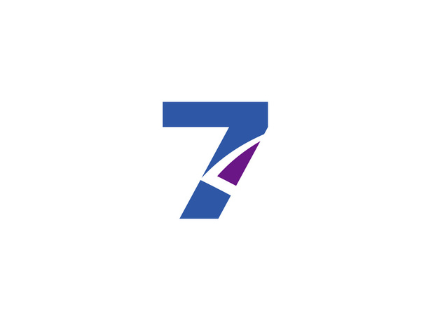 Abstraktní ikonu symbolu loga číslo 7  - Vektor, obrázek