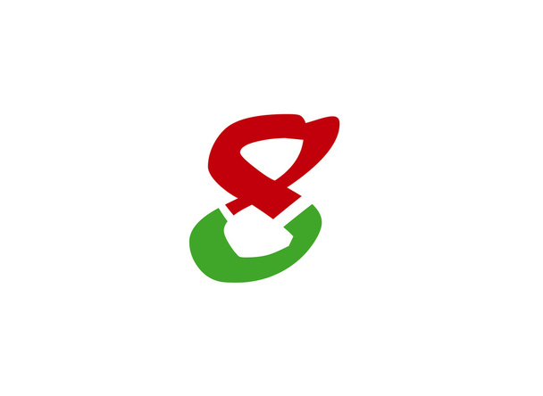 Logotipo abstracto número 8 Símbolo
  - Vector, imagen