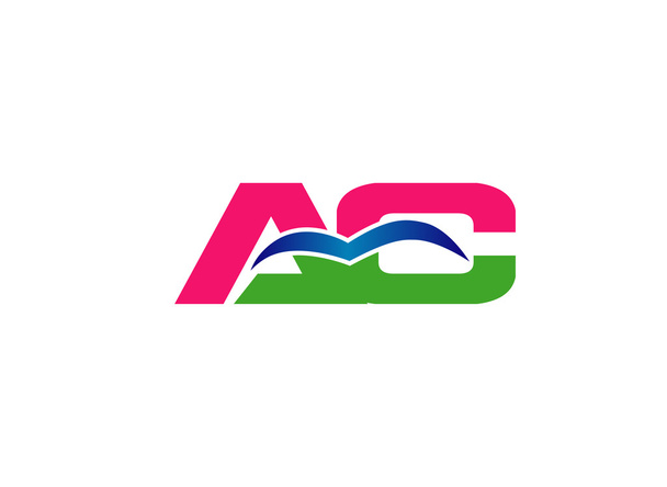 AC spółka grupy połączone list logo - Wektor, obraz