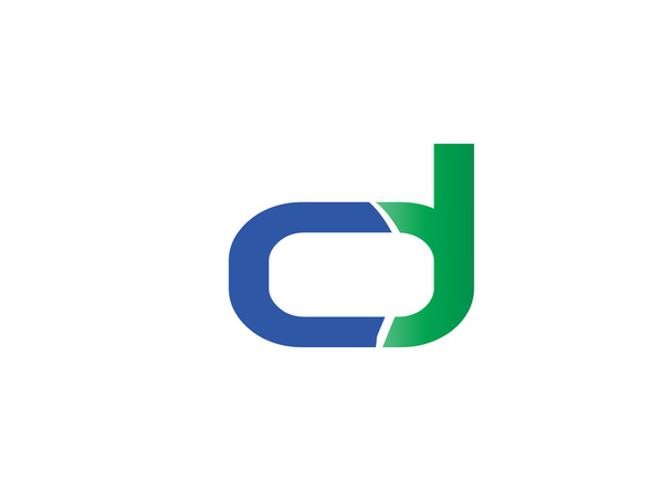 Jel a levél D márka identitás céges logo tervezés - Vektor, kép