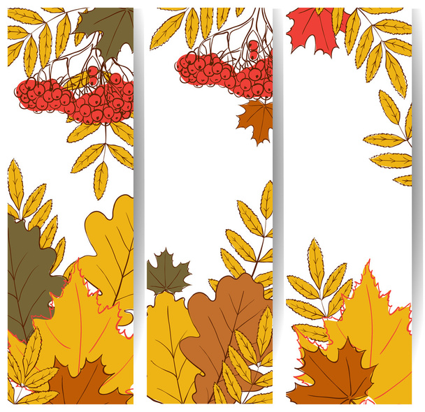 Autumn banners - Vector, imagen