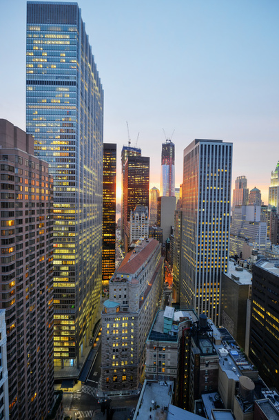 skyline de Nueva York al atardecer
 - Foto, Imagen