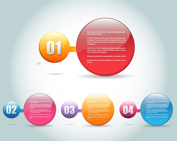 Abstract Bubble Numbered Banner Vector Background Design - ベクター画像