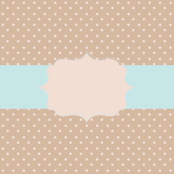 Frame on the paper background with polka dots. Vector illustrati - Διάνυσμα, εικόνα