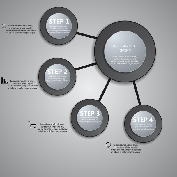 情報グラフィック ビジネス テンプレート ベクトル図 - ベクター画像