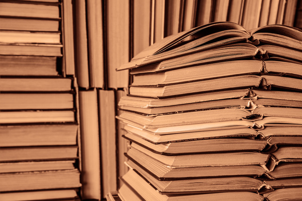 paper books stacks background - Φωτογραφία, εικόνα