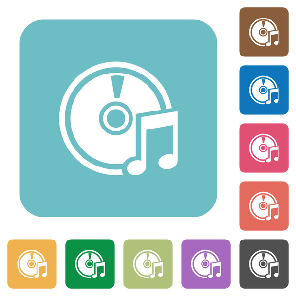 Ploché ikon zvukového Cd - Vektor, obrázek