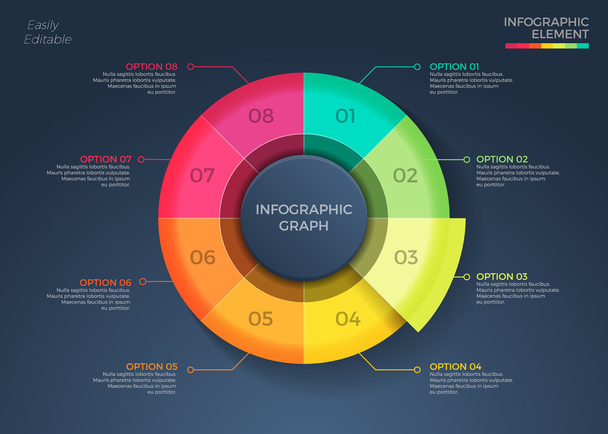 Business infographics element template illustration design  - Vektör, Görsel