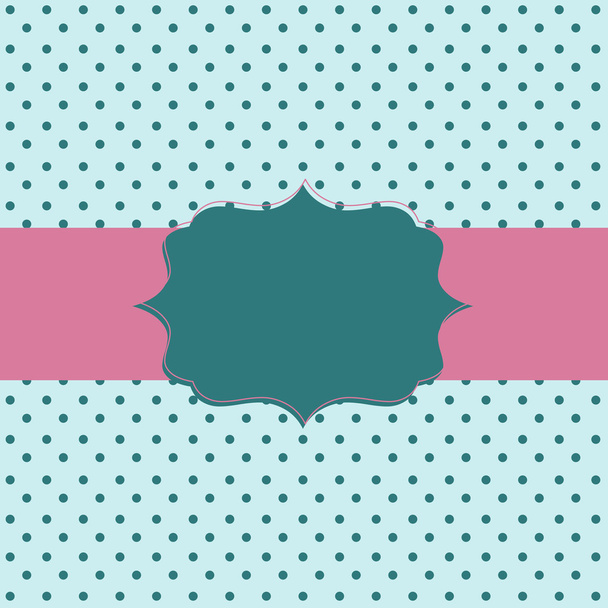 Frame on the paper background with polka dots. Vector illustrati - Vektor, obrázek