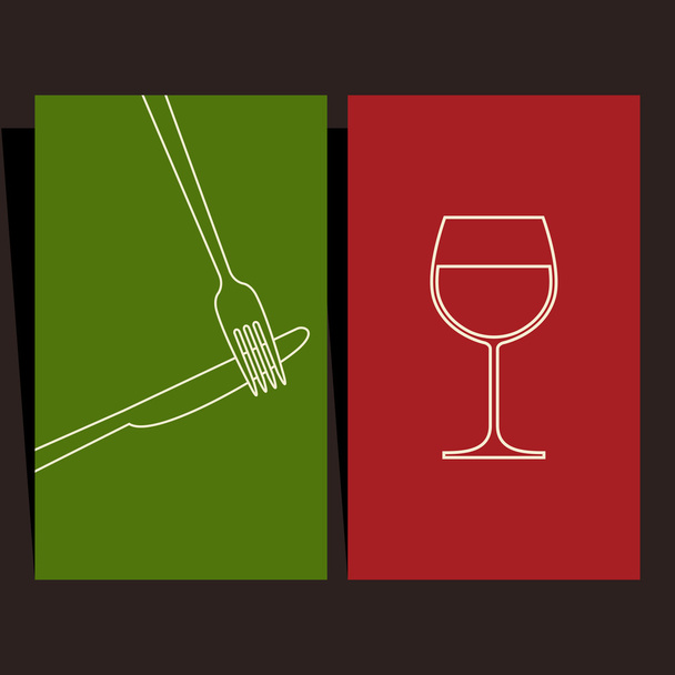 Weinkarte und Menügestaltung - Vektor, Bild