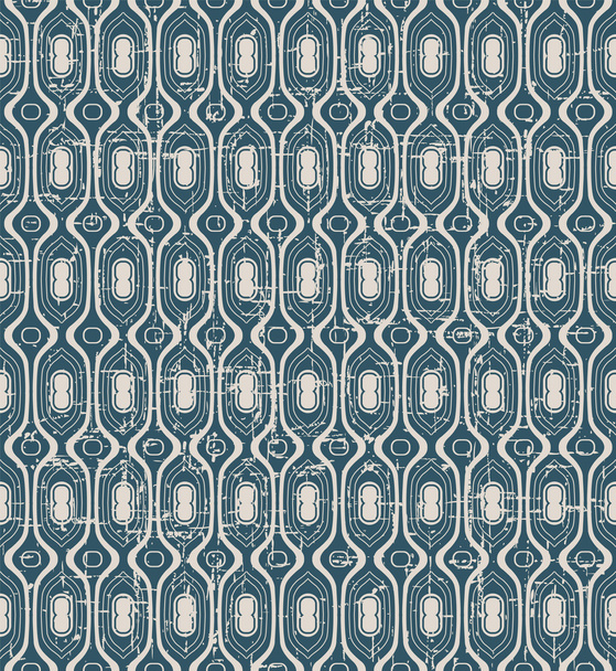 Seamless worn out antique background image of round curve geometry pattern. - Vector, Image